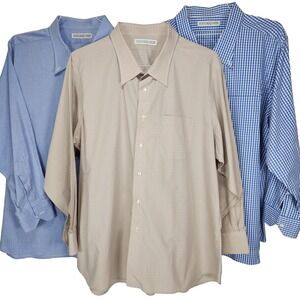 Individualized Shirts Men Lot 3 Button Down Neck Size 20.5 See Pics For Sizing